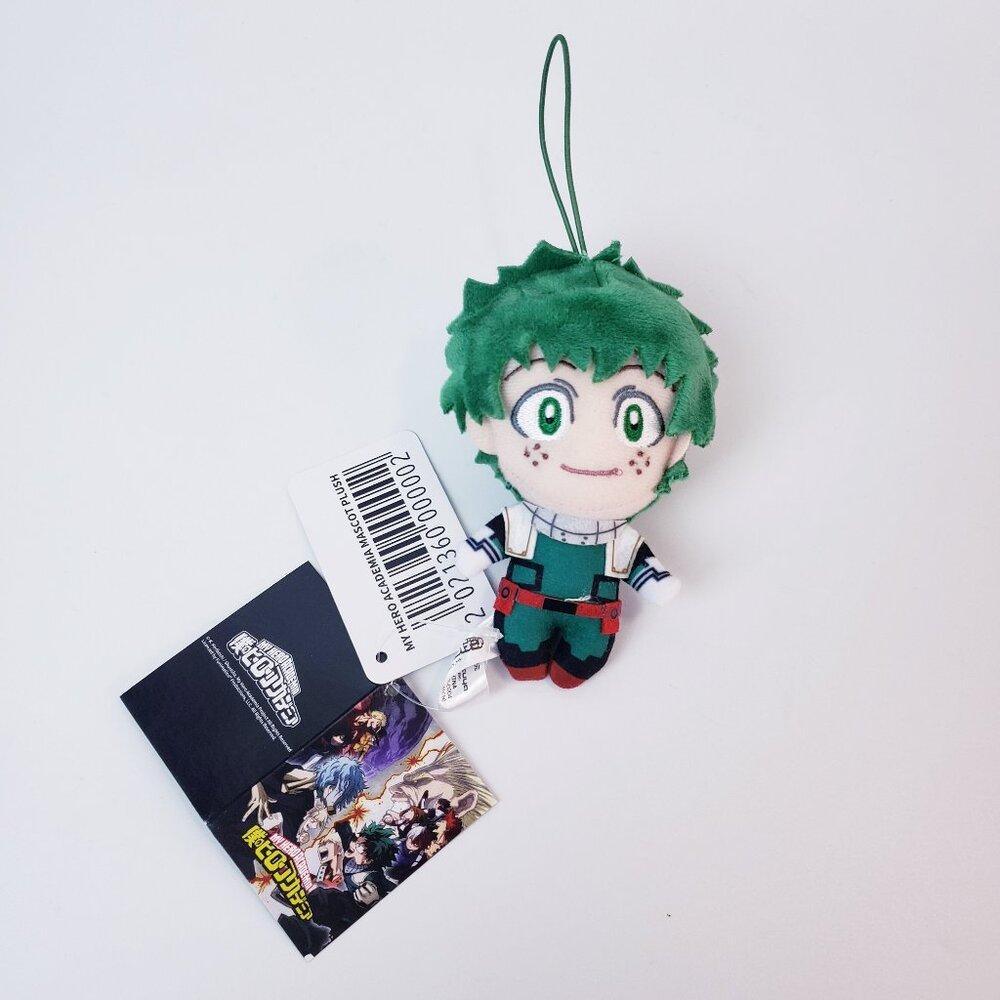 NEW My Hero Academia Izuku Midoriya Deku Bandai Clip Plush 4.5” Dangler